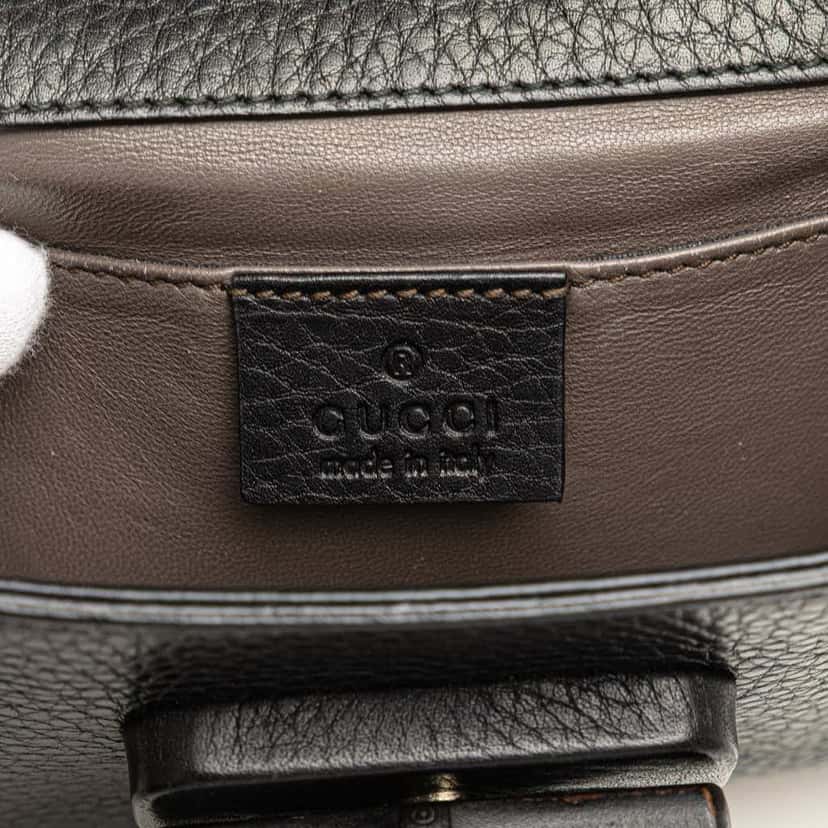 Gucci Small Leather Miss Bamboo Crossbody Black Leather Good condition - Box View