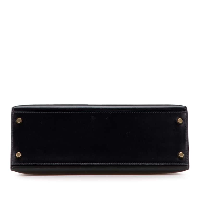 Hermès Box Calf Kelly II Sellier 32 Black Leather Good condition - Inside View