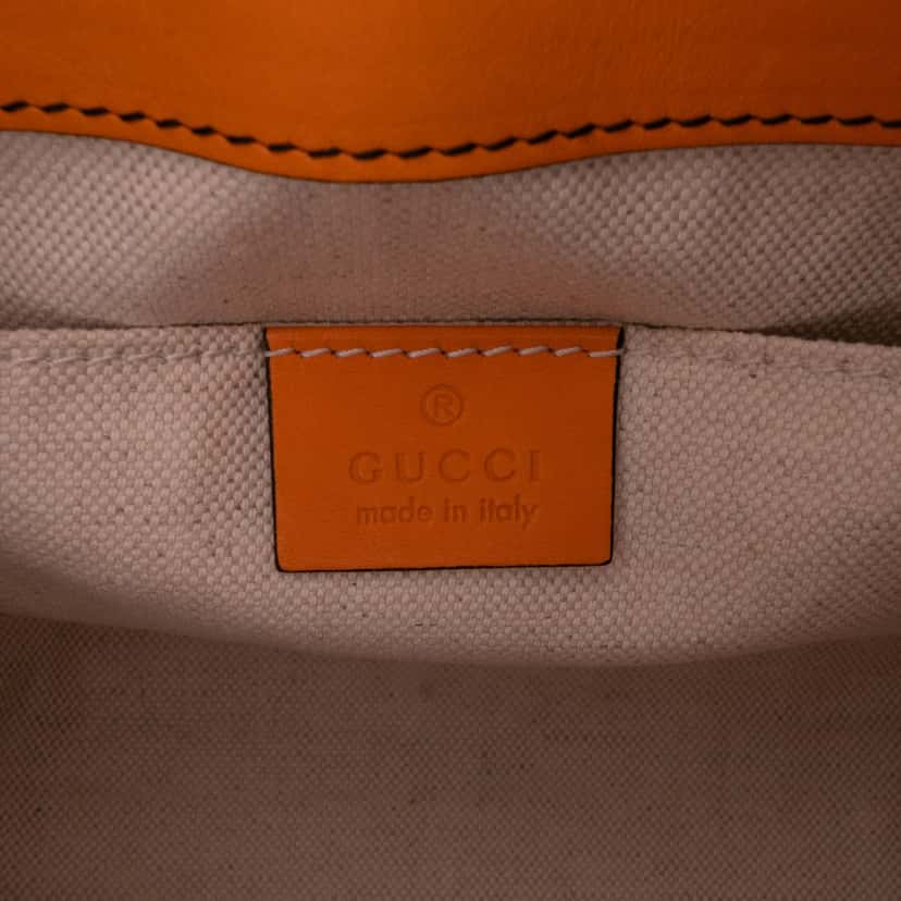 Gucci Small Guccissima Emily Shoulder Bag Orange Leather Good condition - Box View