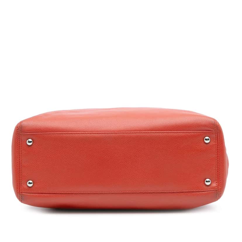 Chanel Tall Calfskin Executive Cerf Tote Red Leather Fair condition - Inside View