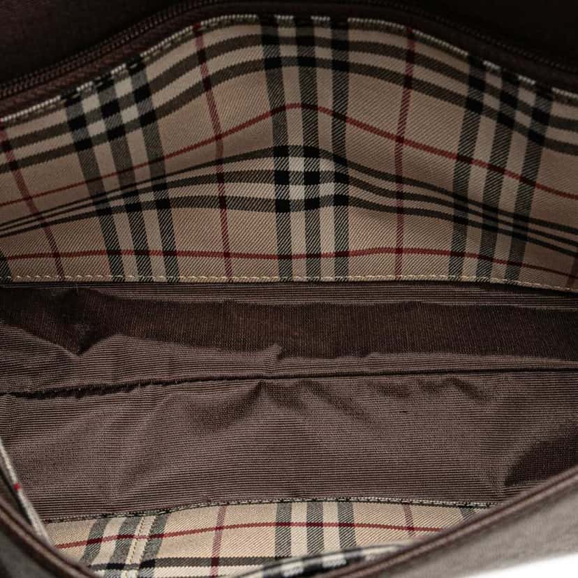 Burberry Leather Flap Shoulder Bag Brown Leather Good condition - Model View