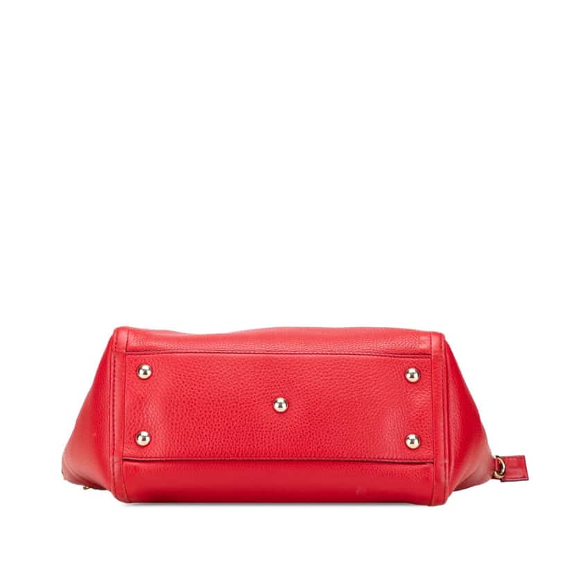 Gucci Small Leather Soho Cellarius Satchel Red Leather Good condition - Inside View