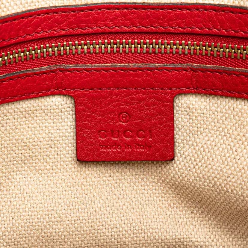 Gucci Small Leather Soho Cellarius Satchel Red Leather Good condition - Box View