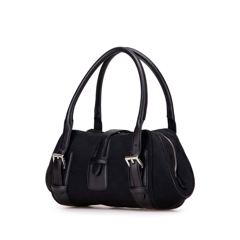 Loewe Anagram Canvas Senda Handbag Black Canvas Good condition - Back View