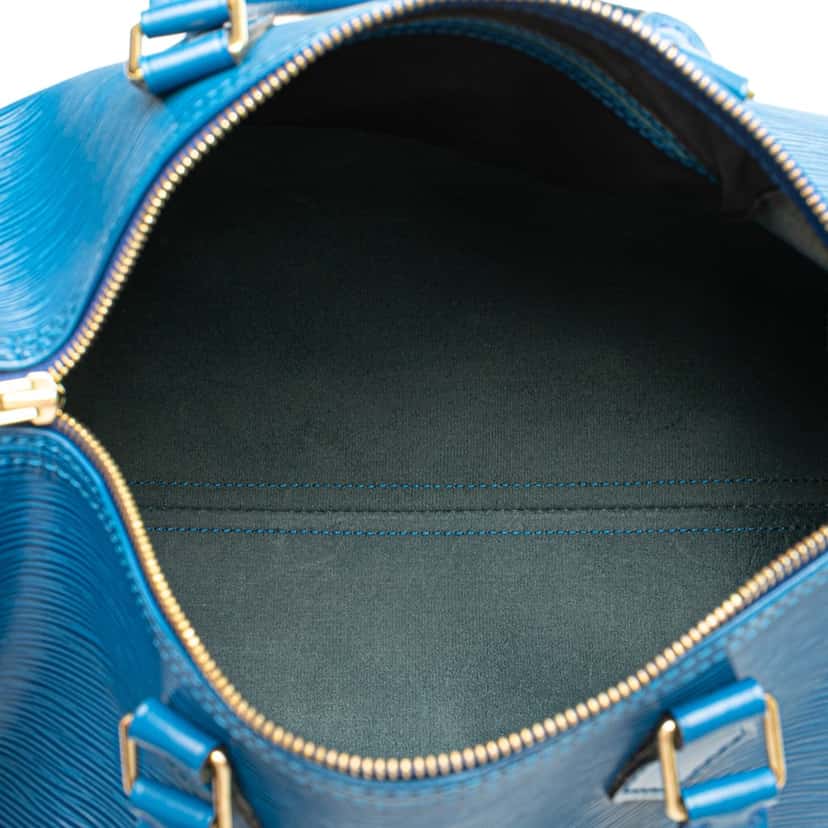 Louis Vuitton Epi Speedy 30 Blue Leather Good condition - Model View