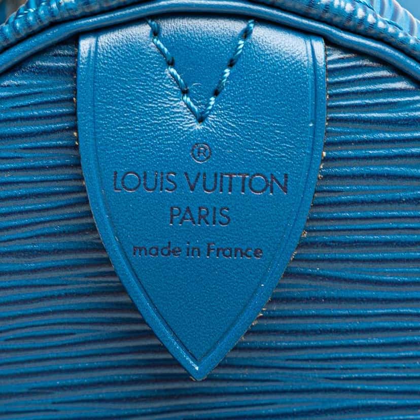 Louis Vuitton Epi Speedy 30 Blue Leather Good condition - Box View