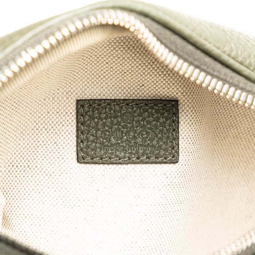 Gucci Small Leather Jumbo GG Belt Bag Green Leather Good condition - Box View