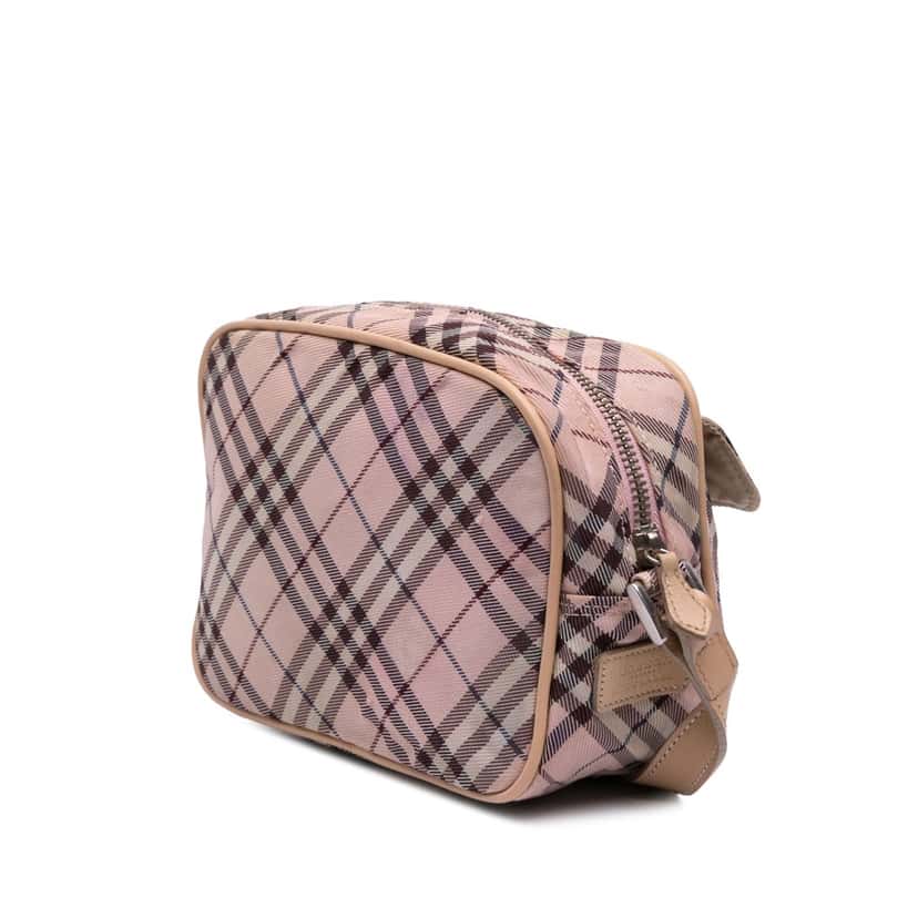 Burberry Nova Check Canvas Crossbody Pink Canvas Good condition - Back View