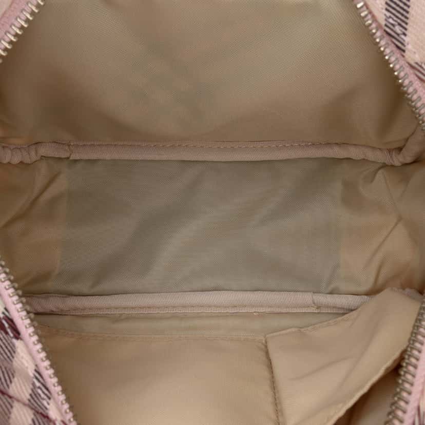 Burberry Nova Check Canvas Crossbody Pink Canvas Good condition - Model View