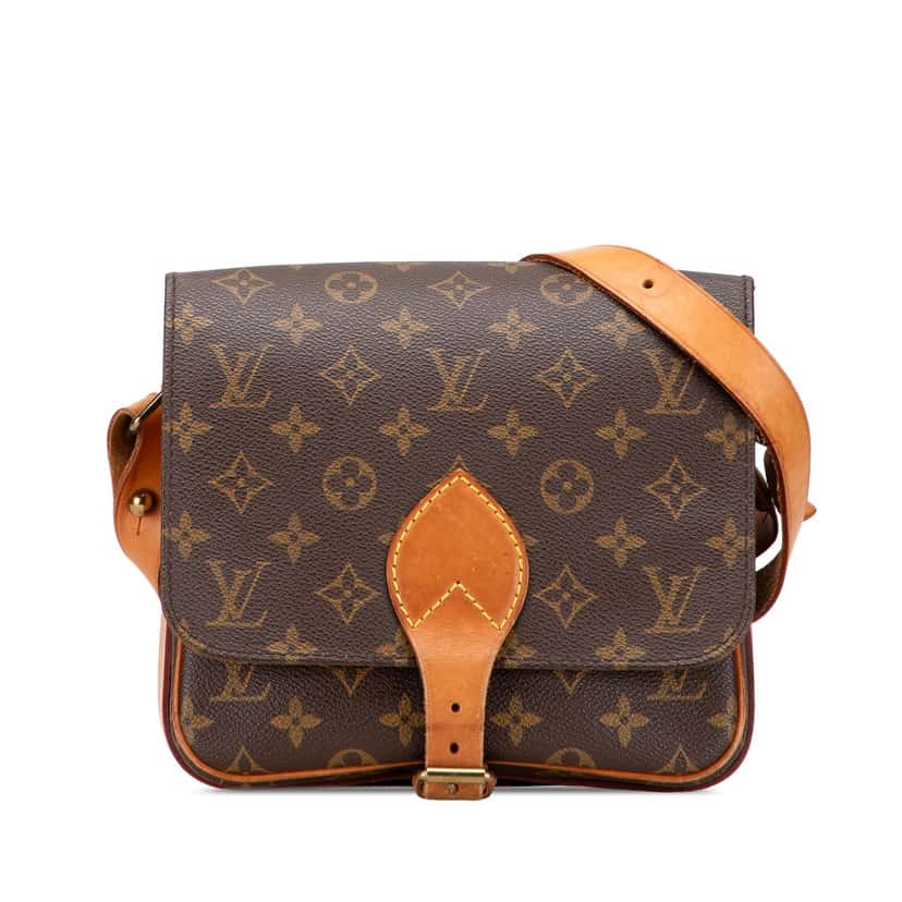 Louis Vuitton Monogram Cartouchiere MM Brown Canvas Good condition - Front View