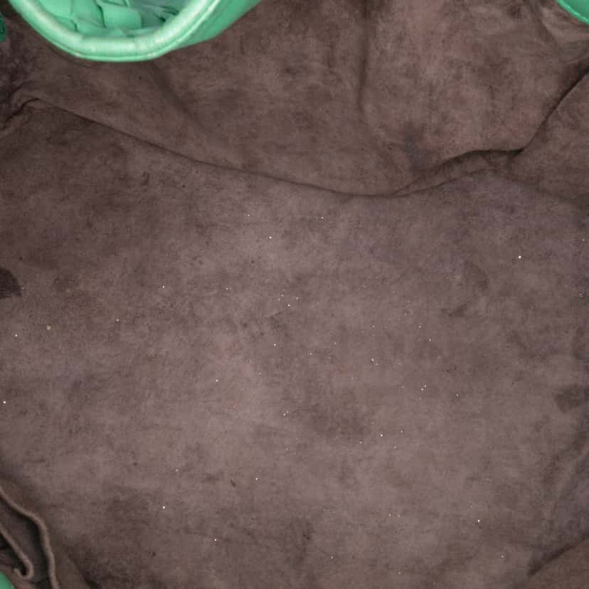 Bottega Veneta Nappa Intrecciato Parachute Tote Green Leather Good condition - Model View