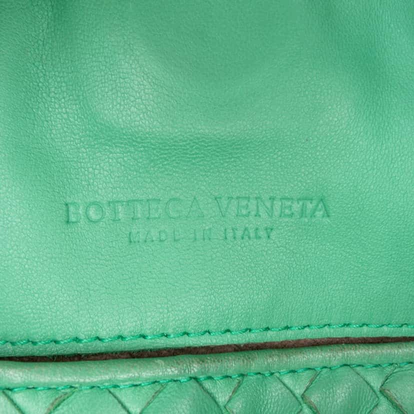 Bottega Veneta Nappa Intrecciato Parachute Tote Green Leather Good condition - Box View