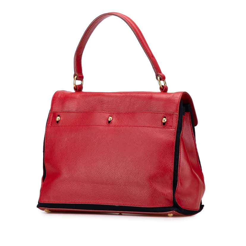 Yves Saint Laurent Medium Leather Muse Two Handbag Red Leather Good condition - Back View