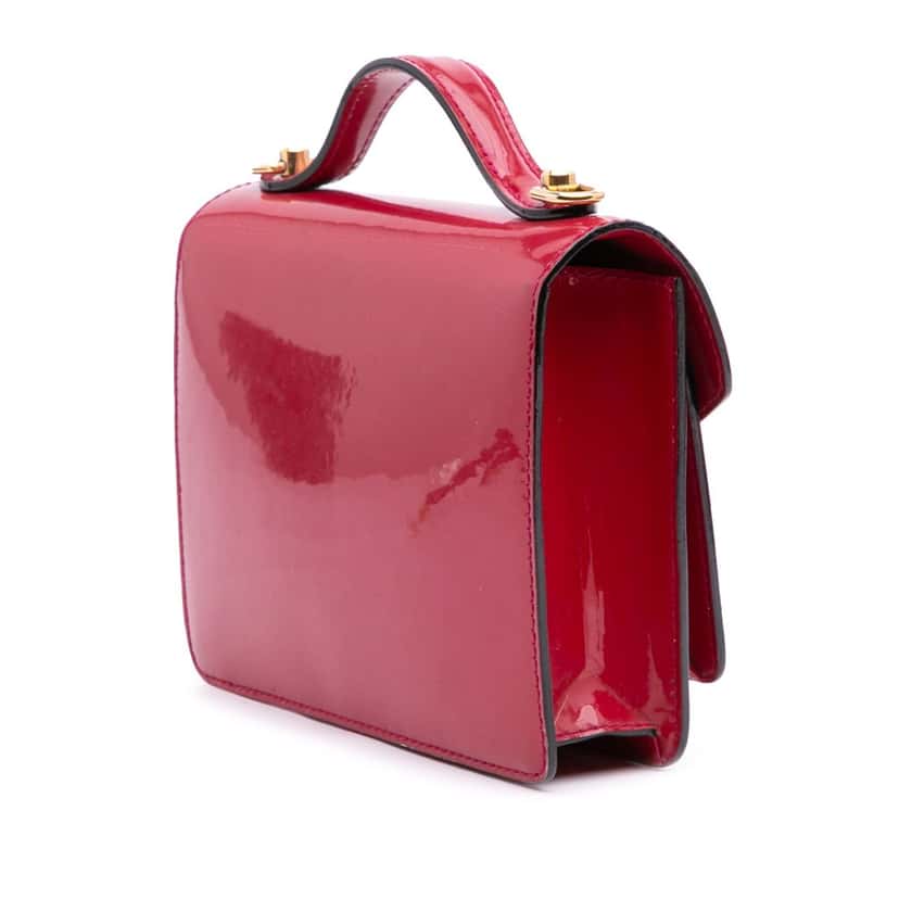 Louis Vuitton Monogram Vernis Monceau BB Red Leather Good condition - Back View