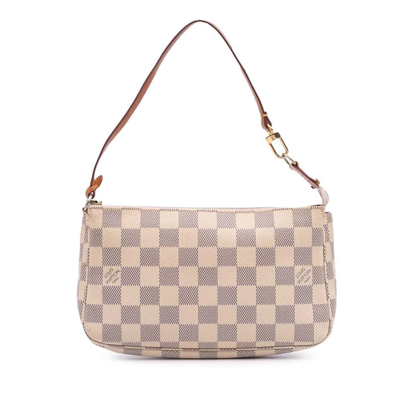 Louis Vuitton Damier Azur Pochette Accessoires White Canvas Good condition - Front View