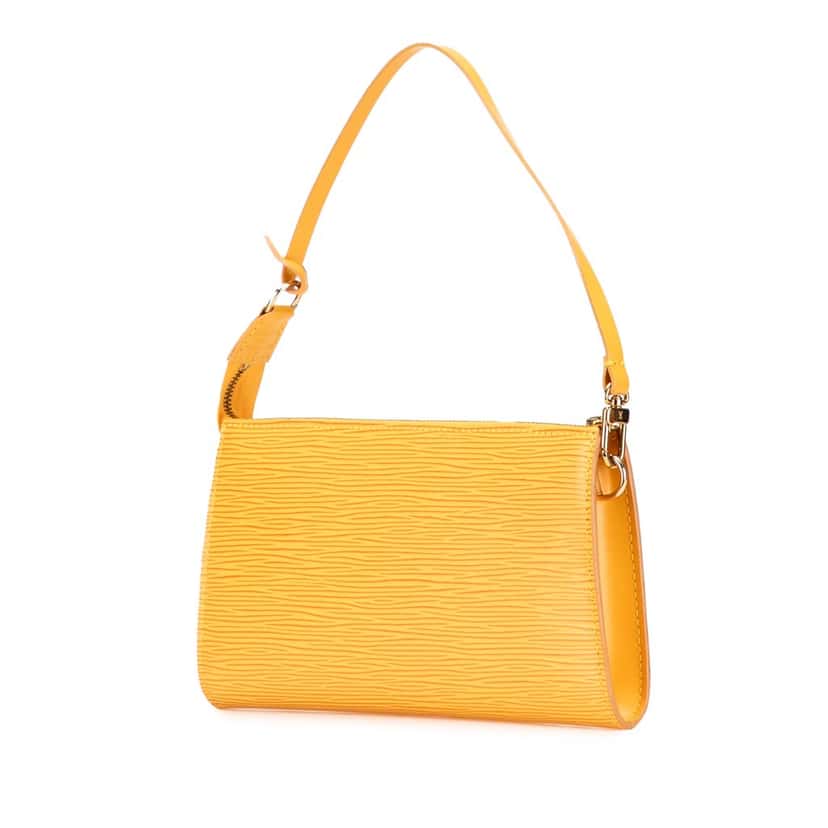 Louis Vuitton Epi Pochette Accessoires Yellow Leather Good condition - Back View