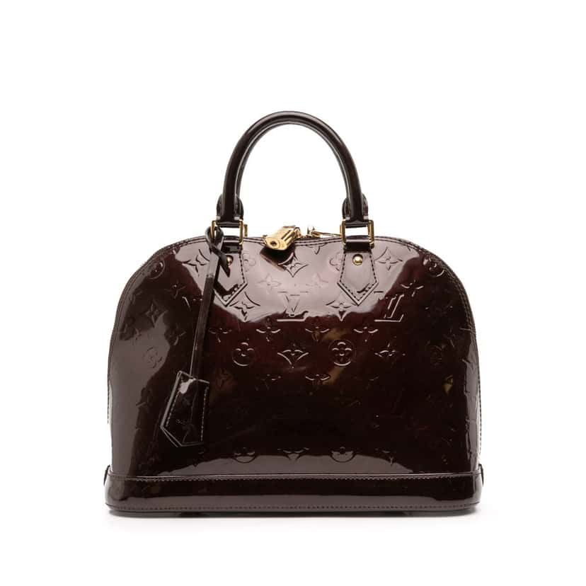 Louis Vuitton Monogram Vernis Alma PM Purple Leather Good condition - Front View