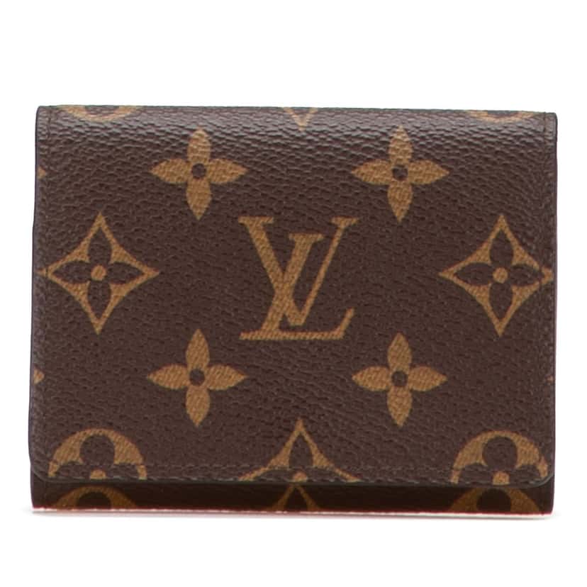 Louis Vuitton Monogram Enveloppe Carte De Visite Brown Canvas Good condition - Front View