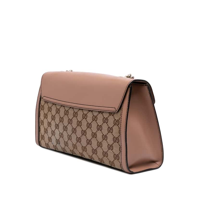 Gucci Medium GG Canvas Emily Shoulder Bag Brown Canvas Good condition - Back View