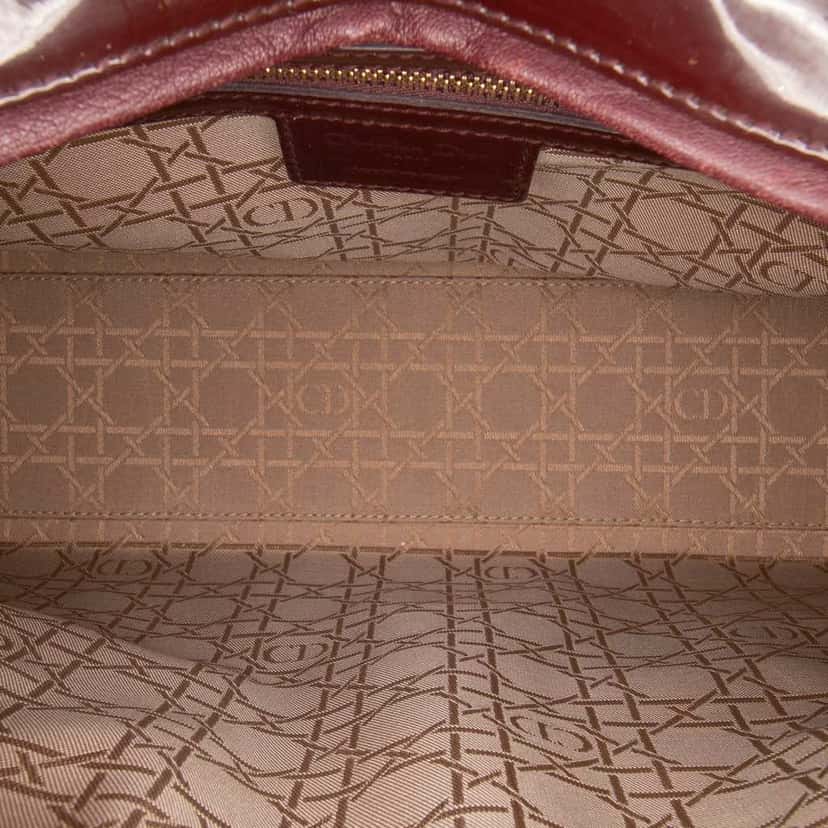 Dior Large Patent Cannage Lady Dior Red Leather Good condition - Model View