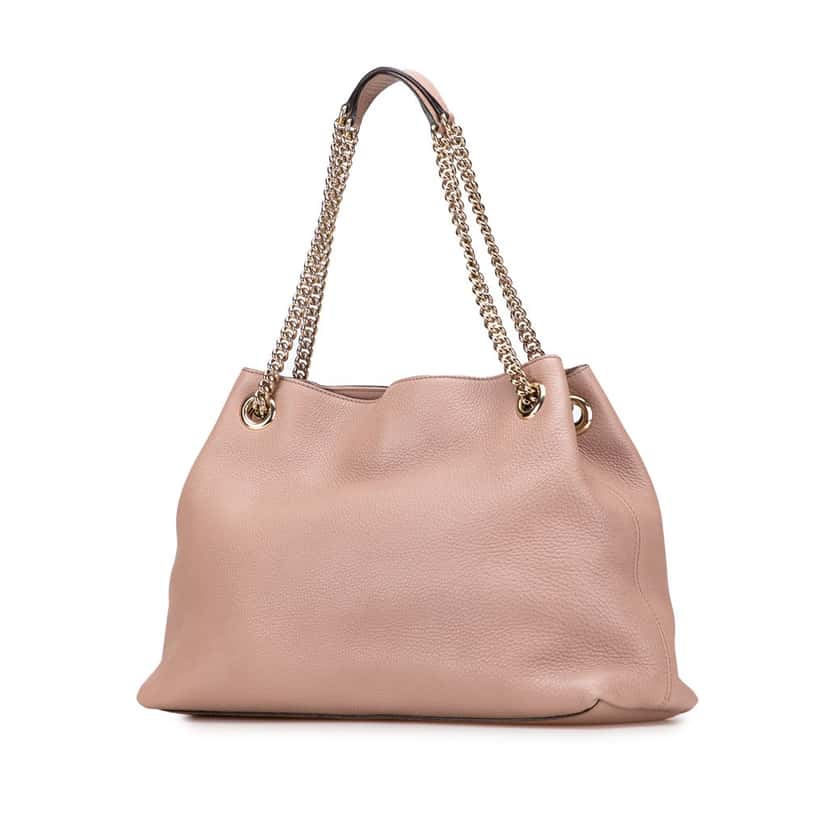 Gucci Medium Leather Soho Chain Tote Brown Leather Good condition - Back View