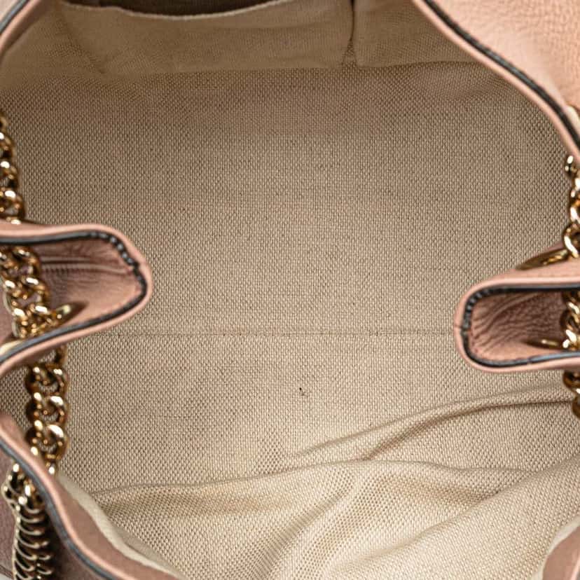 Gucci Medium Leather Soho Chain Tote Brown Leather Good condition - Model View