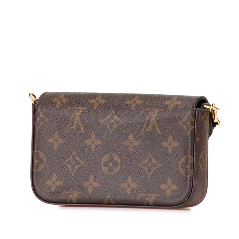 Louis Vuitton Monogram Felicie Strap And Go Brown Canvas Good condition - Back View