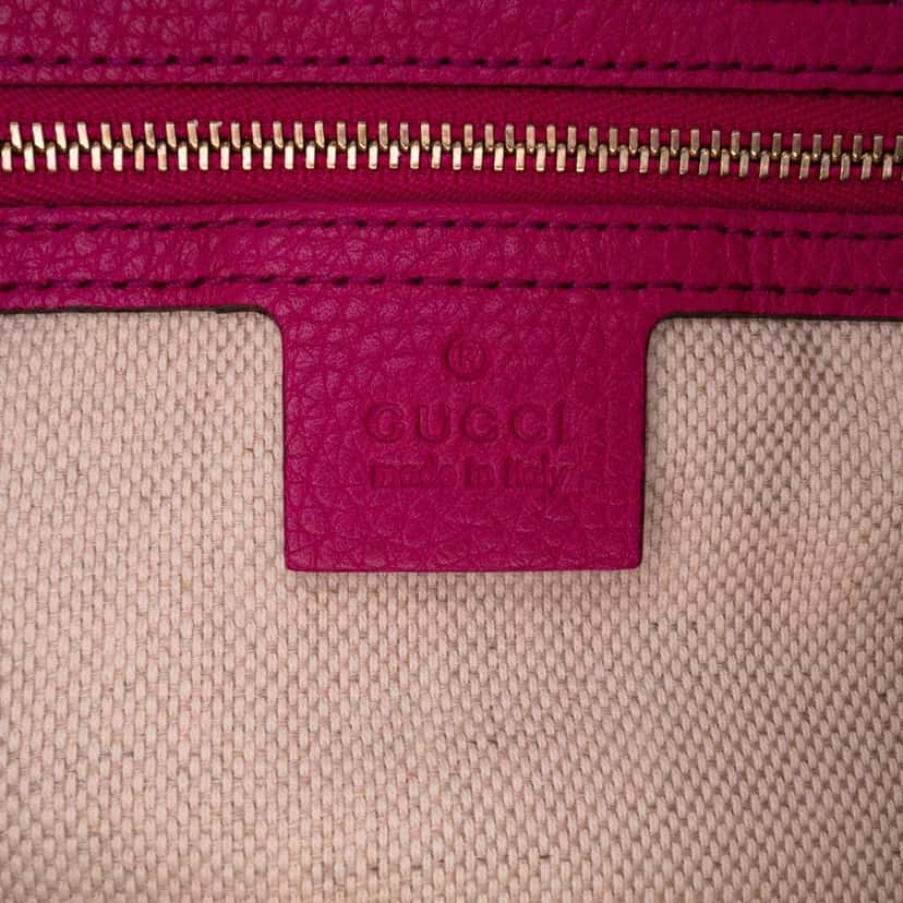 Gucci Medium Leather Soho Chain Tote Pink Leather Good condition - Box View