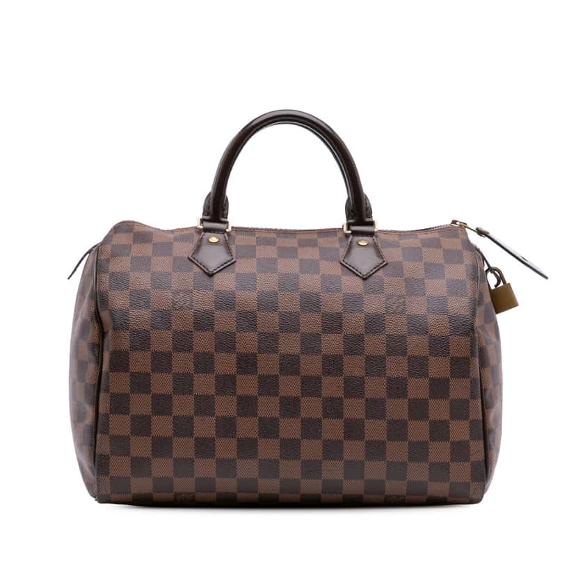Louis Vuitton Damier Ebene Speedy 30 Brown Canvas Good condition - Front View