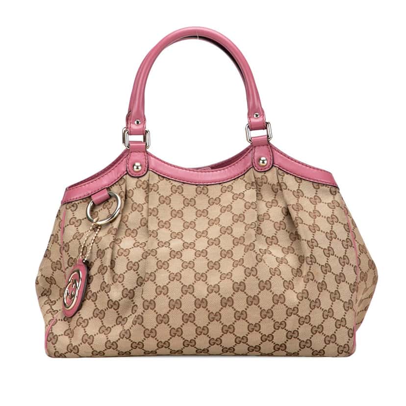 Gucci Medium GG Canvas Sukey Tote Brown Canvas Good condition - Front View