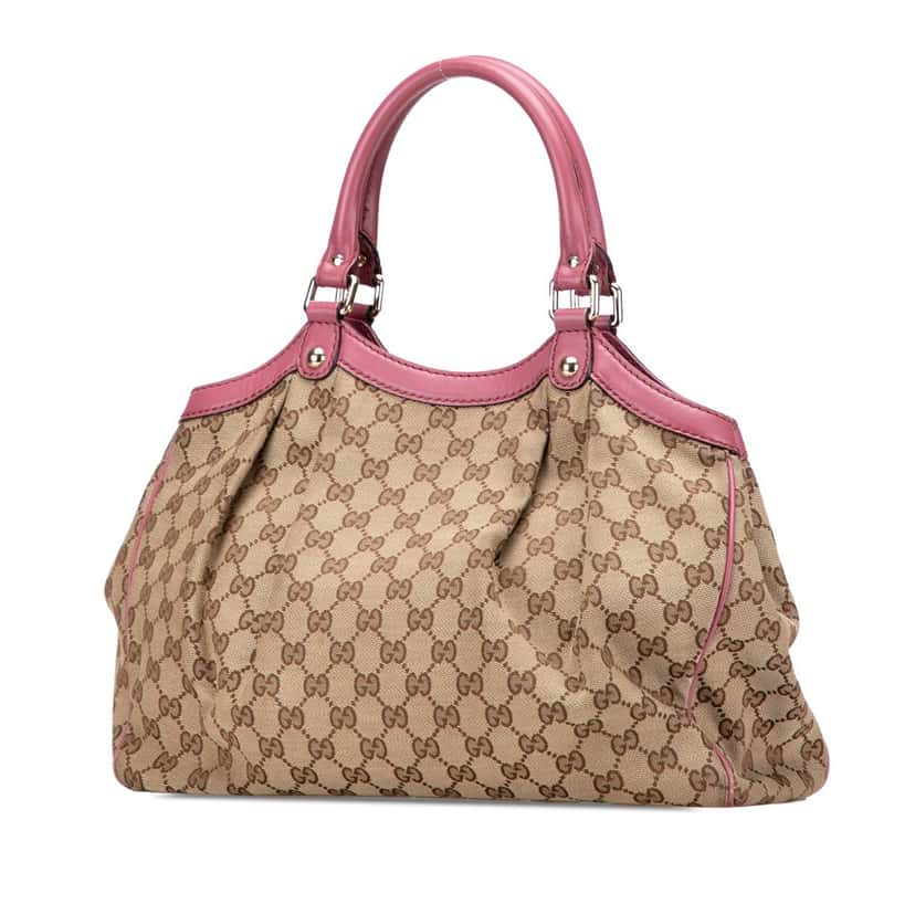 Gucci Medium GG Canvas Sukey Tote Brown Canvas Good condition - Back View