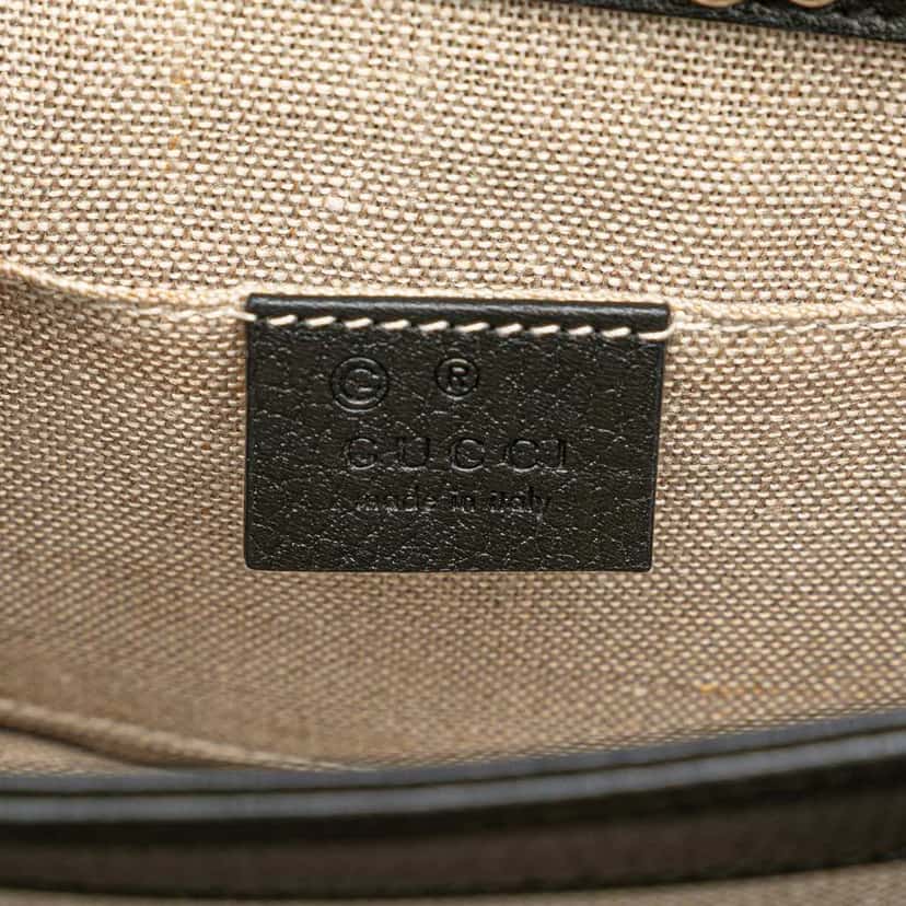 Gucci Small Dollar Calfskin Interlocking G Crossbody Black Leather Very good condition - Box View