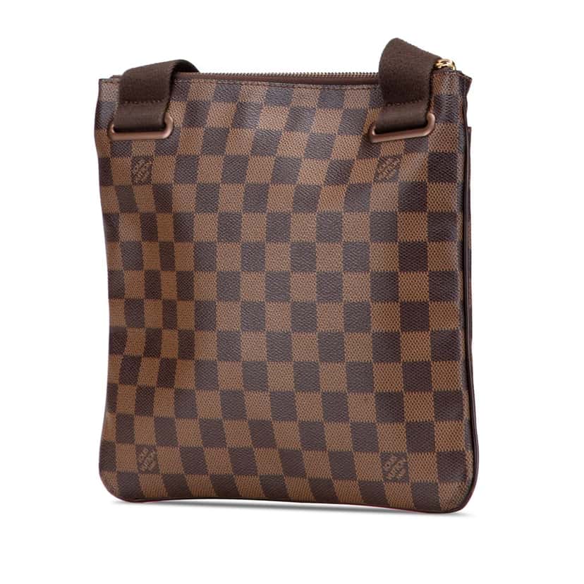 Louis Vuitton Damier Ebene Brooklyn Pochette Brown Canvas Very good condition - Back View