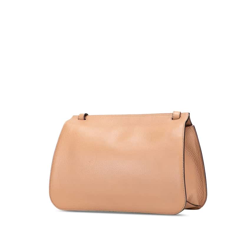 Gucci Medium Leather Bamboo Daily Crossbody Brown Leather Good condition - Back View