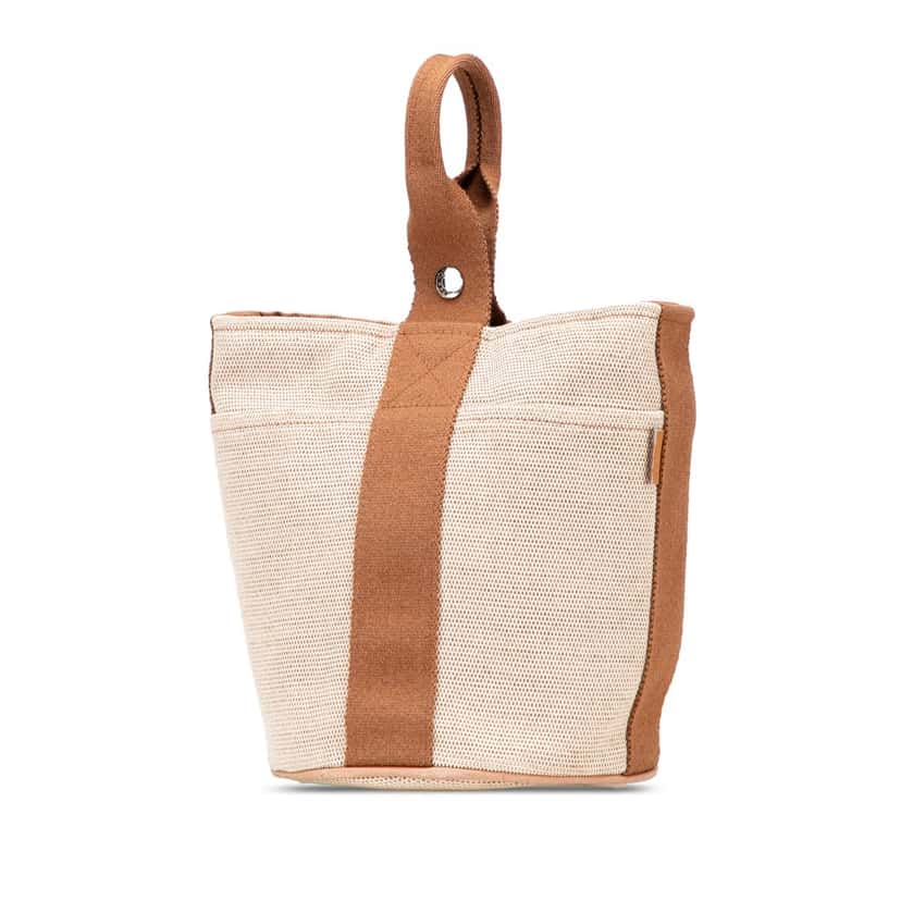 Hermès Toile Saxo PM Brown Canvas Good condition - Back View