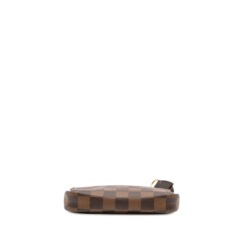 Louis Vuitton Damier Ebene Mini Pochette Accessoires Brown Canvas Good condition - Inside View
