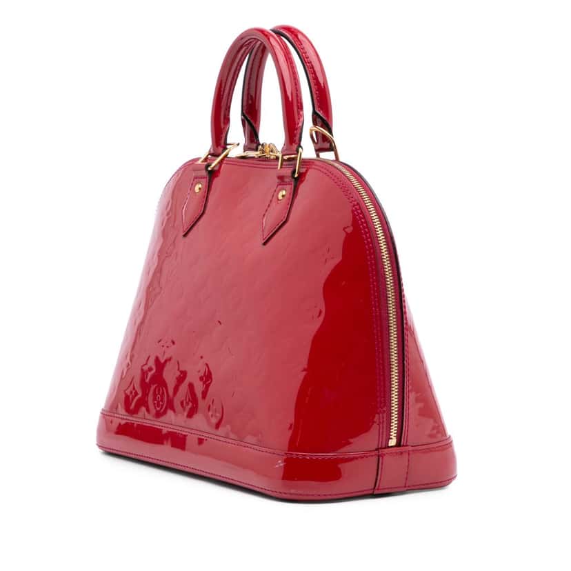 Louis Vuitton Monogram Vernis Alma PM Red Leather Good condition - Back View