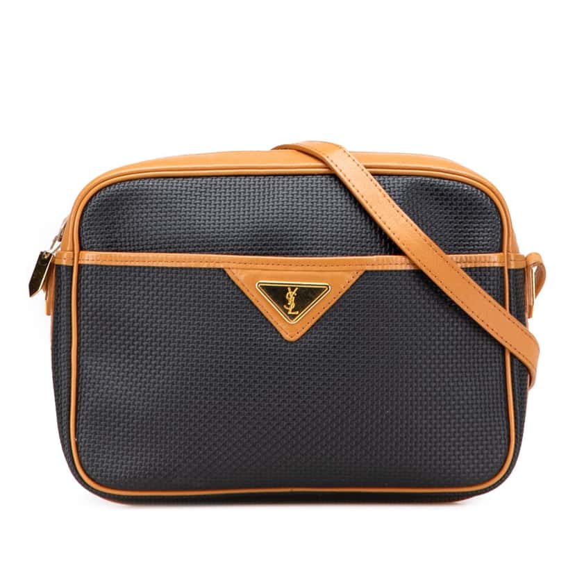 Yves Saint Laurent Coated Canvas Crossbody Black Canvas Good condition - Front View