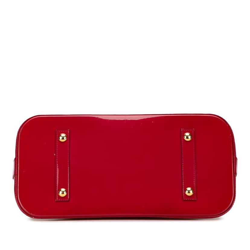 Louis Vuitton Monogram Vernis Alma GM Red Leather Good condition - Inside View