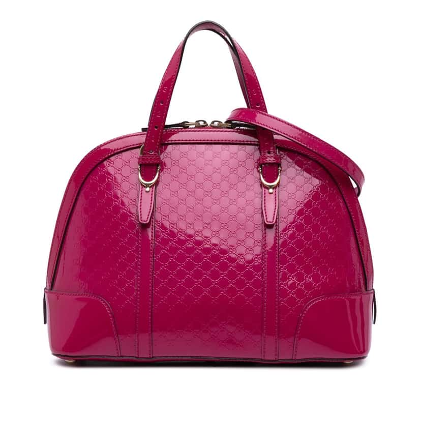 Gucci Medium Microguccissima Patent Nice Dome Satchel Pink Leather Good condition - Front View