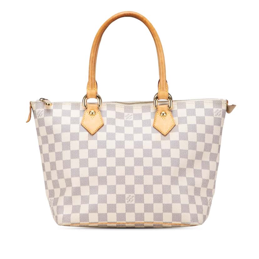 Louis Vuitton Damier Azur Saleya PM White Canvas Good condition - Front View