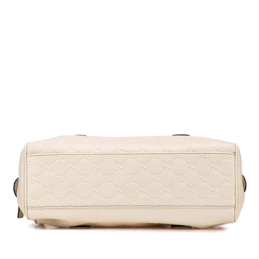 Gucci Guccissima Boston Bag White Leather Good condition - Inside View