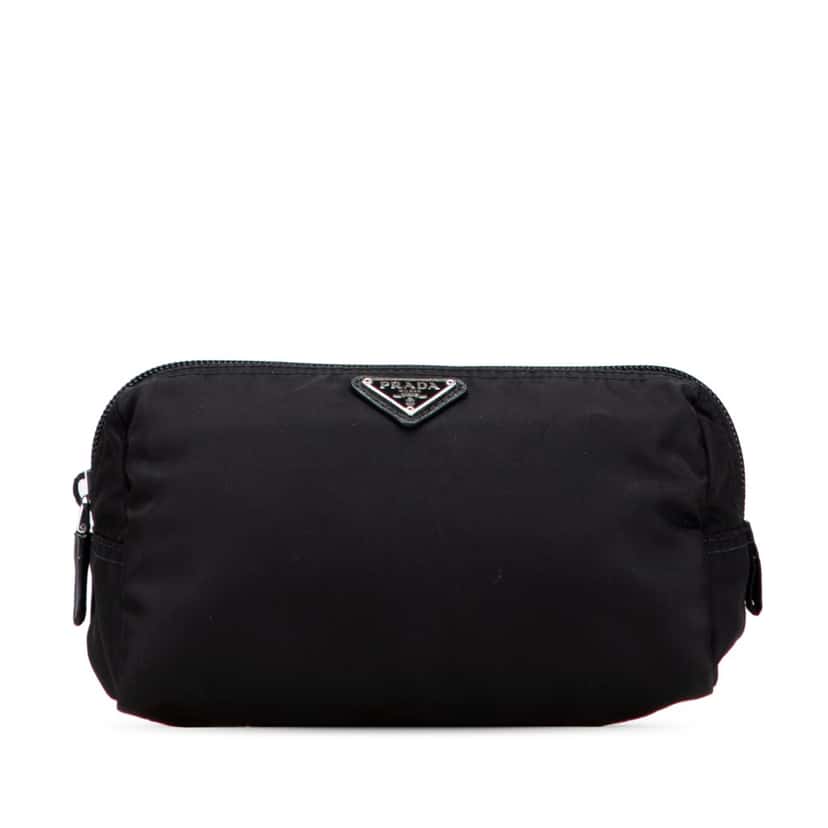Prada Tessuto Cosmetic Pouch Black Good condition - Front View