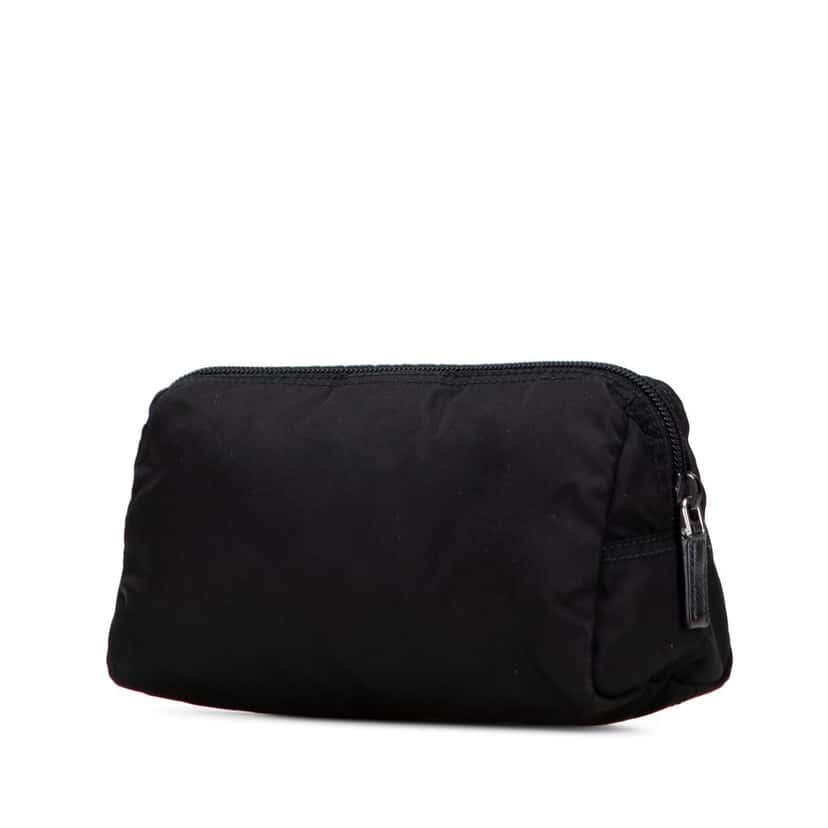 Prada Tessuto Cosmetic Pouch Black Good condition - Back View