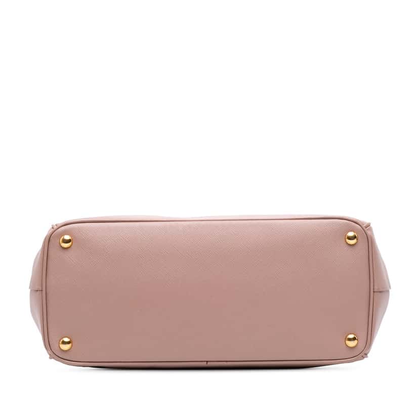 Prada Medium Saffiano Lux Galleria Double Zip Satchel Pink Leather Good condition - Inside View
