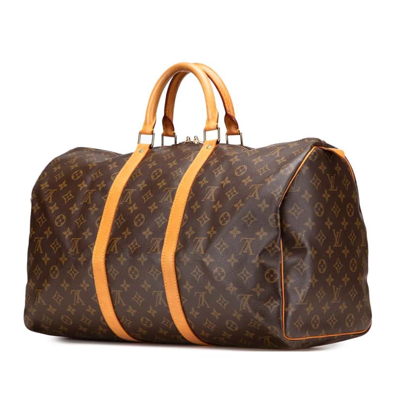 Louis Vuitton Monogram Keepall 50 Brown Canvas Good condition - Back View