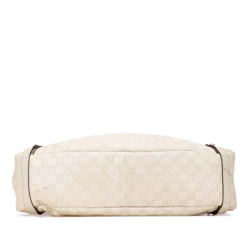 Gucci Medium Guccissima Abbey D Ring Tote White Leather Good condition - Inside View