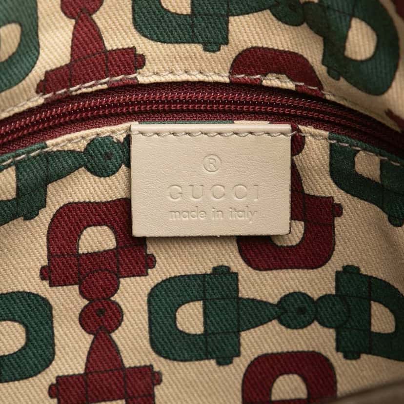 Gucci Medium Guccissima Abbey D Ring Tote White Leather Good condition - Box View