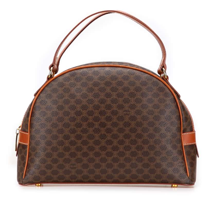 Celine Macadam Coated Canvas Dome Handbag Brown Canvas Good condition - Front View