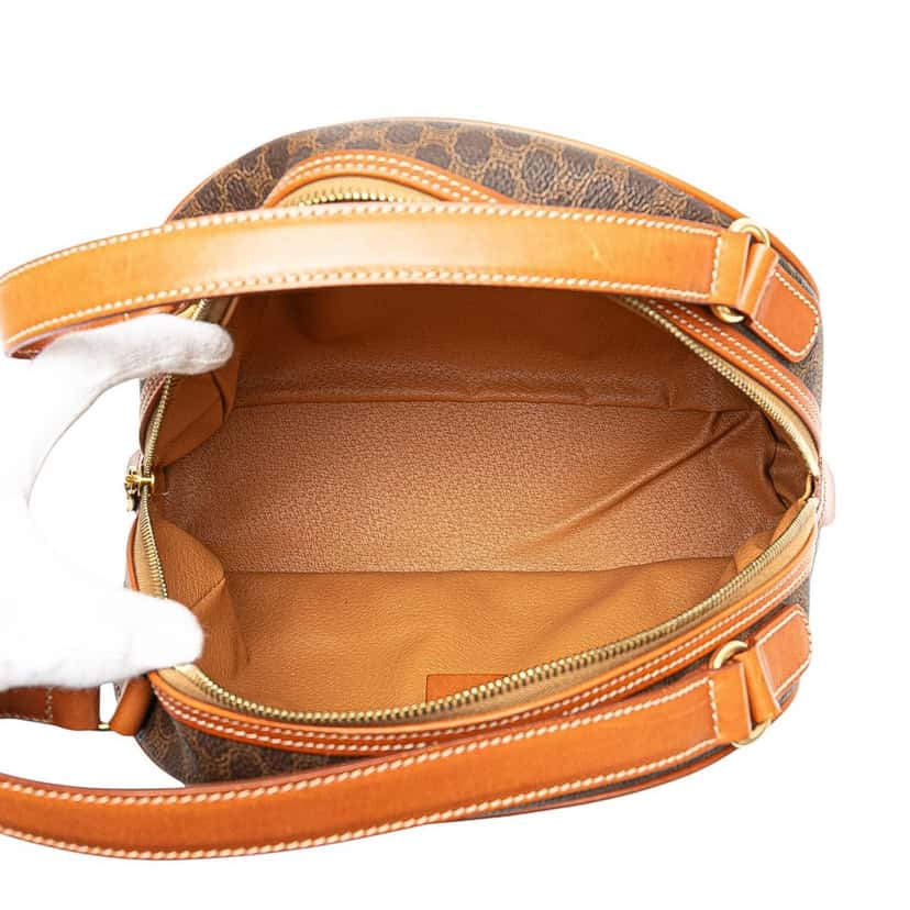 Celine Macadam Coated Canvas Dome Handbag Brown Canvas Good condition - Model View
